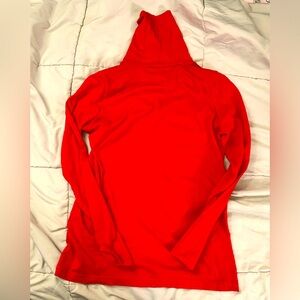 Red turtleneck